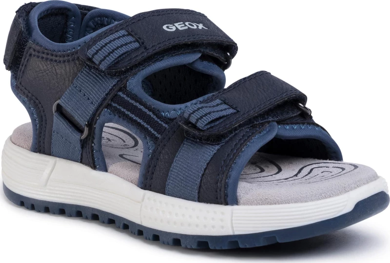 Geox Παιδικά Πέδιλα Ανατομικά με Σκρατς για Αγόρι Navy Μπλε