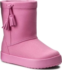 Crocs Παιδικές Γαλότσες για Κορίτσι με Εσωτερική Επένδυση Ροζ Lodgepoint