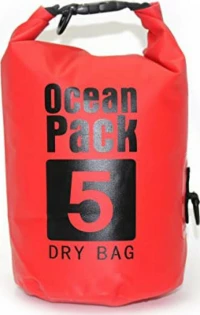 Αδιάβροχος Αεροστεγής Σάκος Ocean Pack 5L με Λουρί Ώμου που Επιπλέει στο Νερό - Κόκκινο