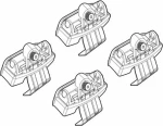 Nordrive Kit Άκρα-Πόδια για Μπάρες Audi A5 Sportback 2016 4τμχ