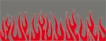 Lampa Φιλμ Παραθύρων Φλόγες 163x51cm Κόκκινο