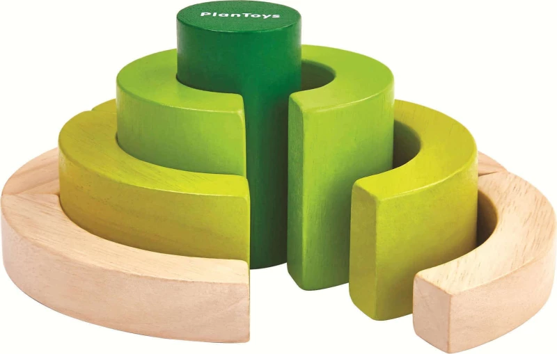 Plan Toys Ξύλινα Καμπυλωτά Τουβλάκια