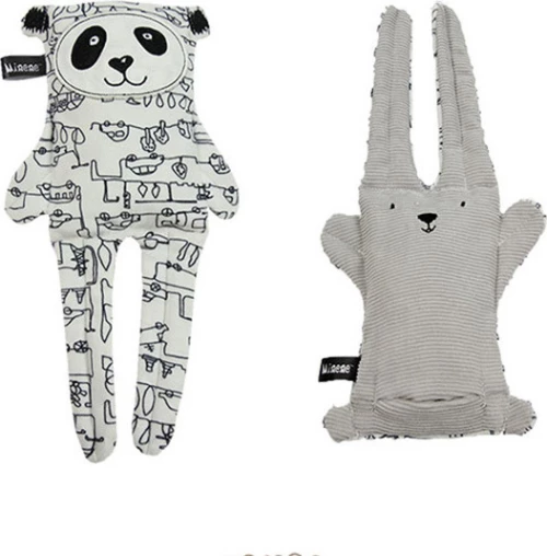 Minene Cuddly Toy Double Side Grey