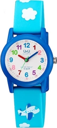 Q&Q Vr99J005Y Kids Light Blue Rubber Strap