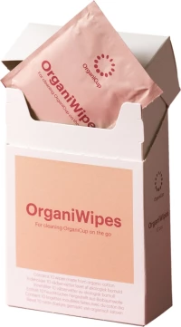 OrganiCup OrganiWipes καθαριστικά μαντηλάκια για το κύπελλο περιόδου 10τμχ