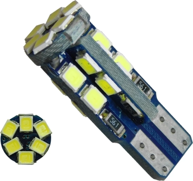 GloboStar T10 / W5W LED Can Bus με 22 SMD Ψυχρό Λευκό 12V 1τμχ