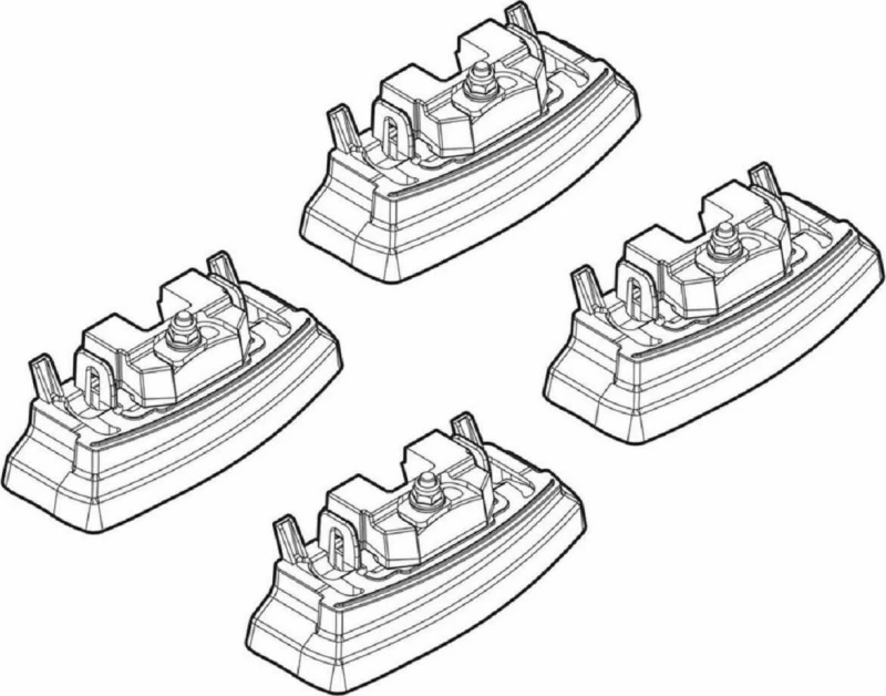 Nordrive Kit Άκρα-Πόδια για Μπάρες Mercedes A-Class W177 2018 4τμχ