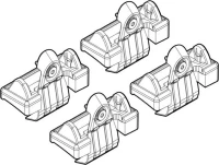 Nordrive Kit Άκρα-Πόδια για Μπάρες Vw Golf 5-6 3D/5D 4τμχ