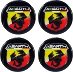 Americat Αυτοκόλλητα Abarth 5x5cm Σμάλτου 4τμχ