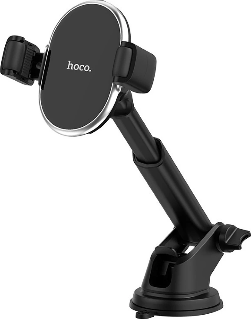 Hoco Βάση Κινητού Αυτοκινήτου S12 Rich Wireless Charger με Ρυθμιζόμενο Βραχίονα