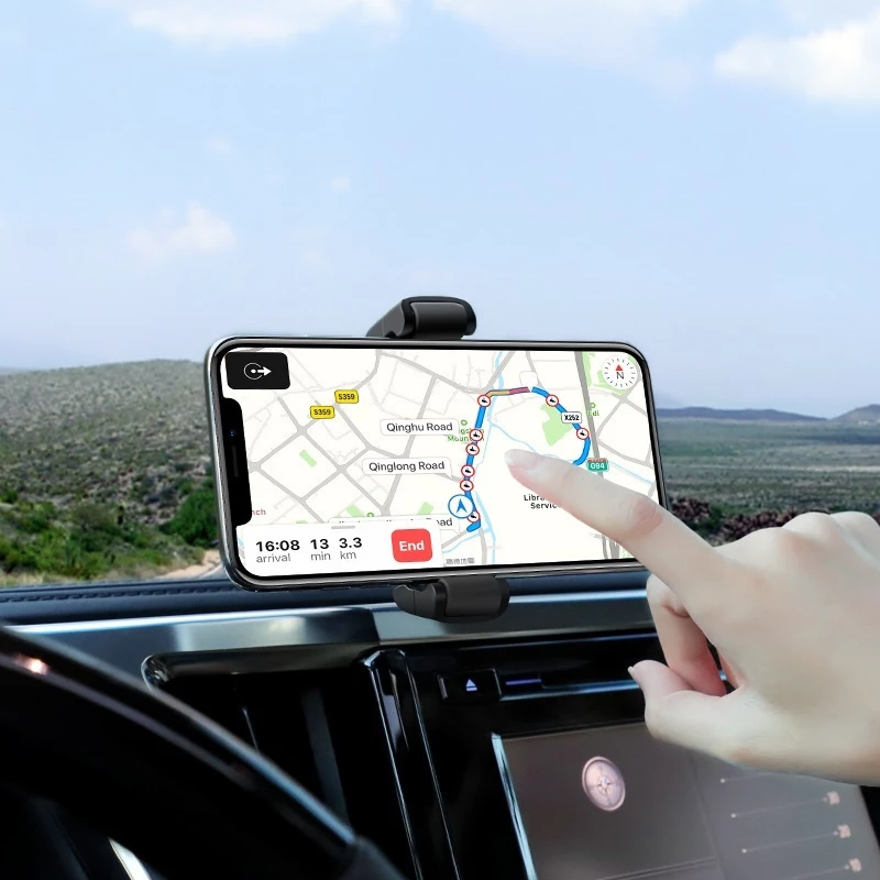 Hoco Βάση Κινητού Αυτοκινήτου S12 Rich Wireless Charger με Ρυθμιζόμενο Βραχίονα