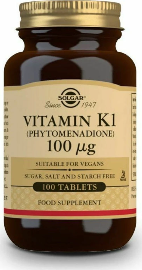 Solgar Vitamin K1 (Phytonadione) 100 ταμπλέτες