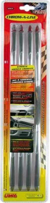 Lampa Strips Αυτοκόλλητα Αυτοκινήτου Χρωμίου 400x12mm 4τμχ