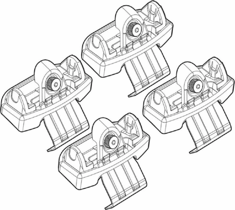 Nordrive Kit Άκρα-Πόδια για Μπάρες Nissan Juke 2010 4τμχ
