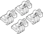 Nordrive Kit Άκρα-Πόδια για Μπάρες Toyota Corolla 5D 2002-2007 4τμχ