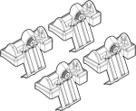 Nordrive Kit Άκρα-Πόδια για Μπάρες Nissan Micra 3D/5D 2003-2010 4τμχ