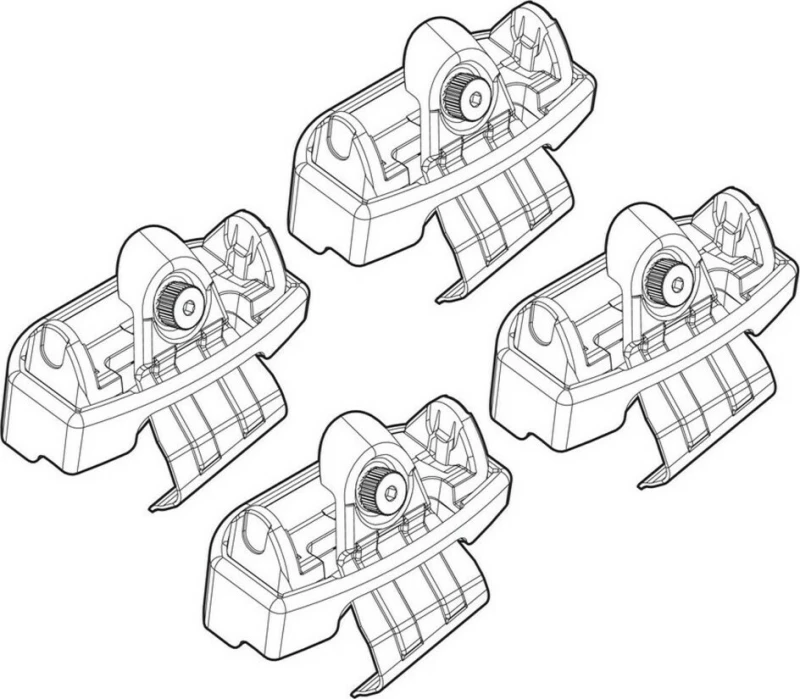 Nordrive Kit Άκρα-Πόδια για Μπάρες Toyota Yaris 5D 2011 4τμχ