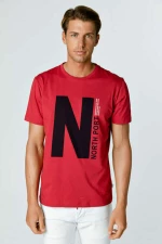 LABOE T-SHIRT S/S PRINT BIG N NORTH PORT Κόκκινο
