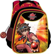 Gim Bakugan Σχολική Τσάντα Τρόλεϊ Νηπιαγωγείου σε Κόκκινο χρώμα