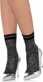 Leg Avenue 3041 Lurex Anklets Black/Silver