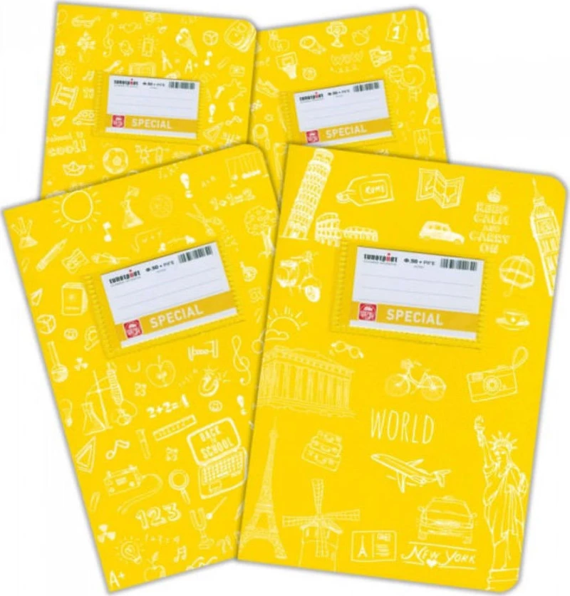 ΤΕΤΡΑΔΙΟ SPECIAL DOODLES 17Χ25 50 φυλ. ΚΙΤΡΙΝΟ (4304)