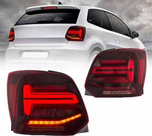 Πισινά Φανάρια Set Για Vw Polo 6R 09-14 Led Bar Dynamic Κόκκινο/Crystal VLand