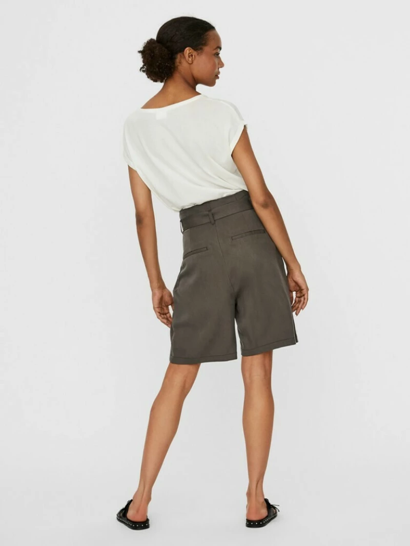 Vero Moda Γυναικεία Υφασμάτινη Βερμούδα Beluga 10242240
