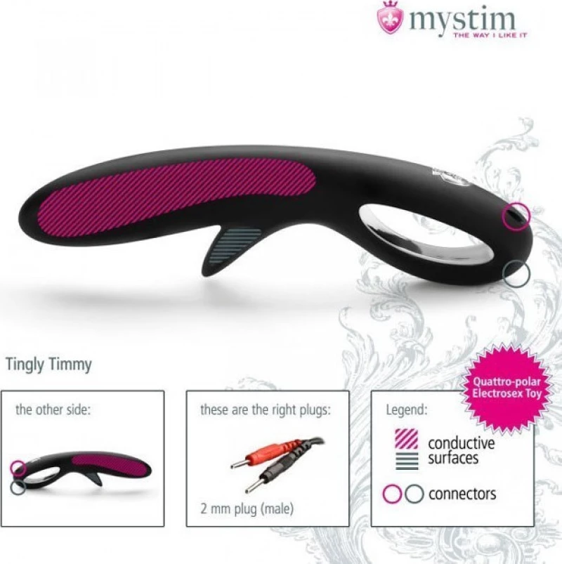 Mystim Tingly Timmy 27cm Black