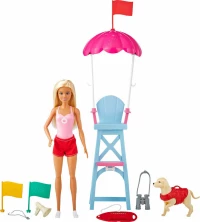 Barbie Doll Lifeguard Playset With Dog
