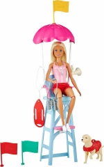 Barbie Doll Lifeguard Playset With Dog