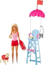 Barbie Doll Lifeguard Playset With Dog