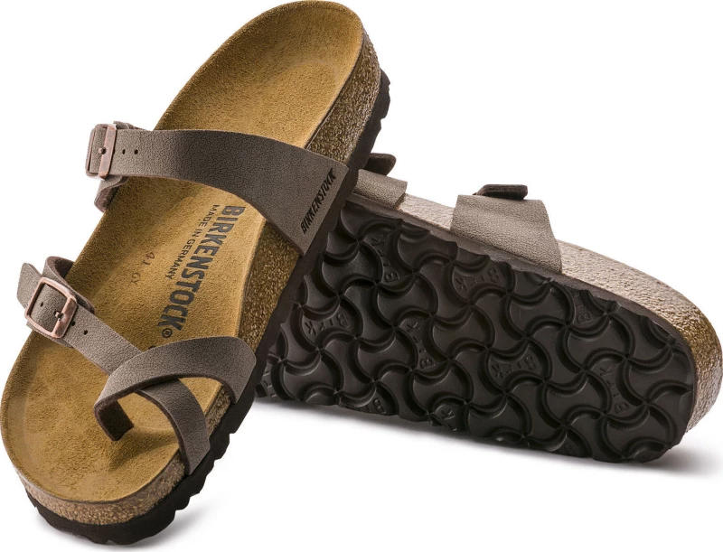 Birkenstock Mayari Birko-Flor Δερμάτινα Ανατομικά Σανδάλια Mocha Regular Fit