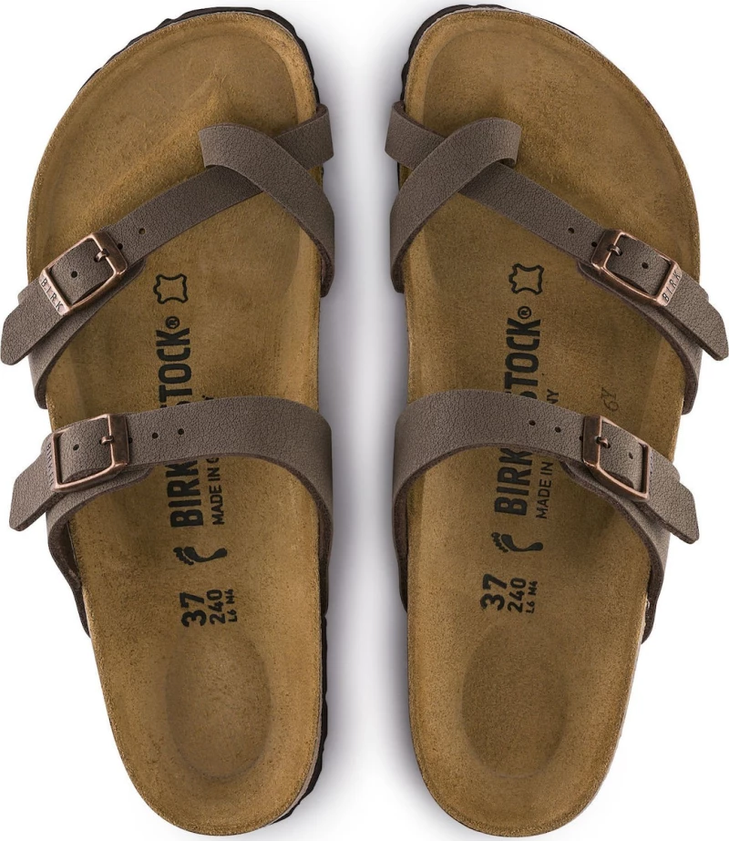 Birkenstock Mayari Birko-Flor Δερμάτινα Ανατομικά Σανδάλια Mocha Regular Fit