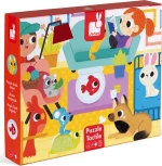 Tactile Puzzle Pets 20pcs Janod