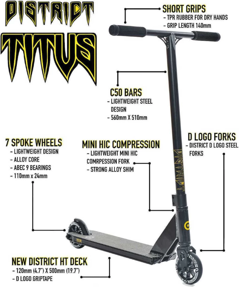 District Scooter Titus Pink/Black