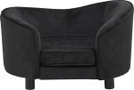 vidaXL Καναπές Βελουτέ Μαύρος 69x49cm