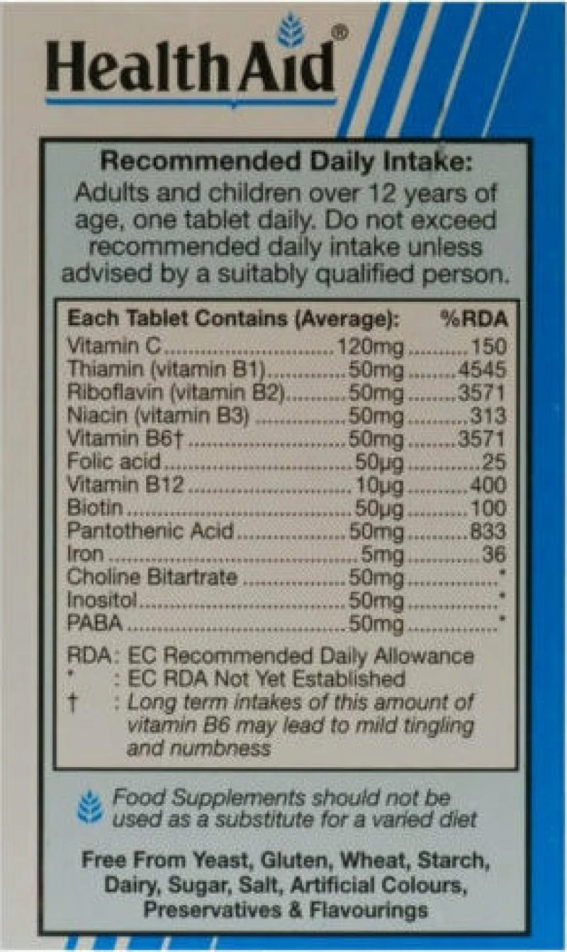 Health Aid B50 Complex 30 ταμπλέτες