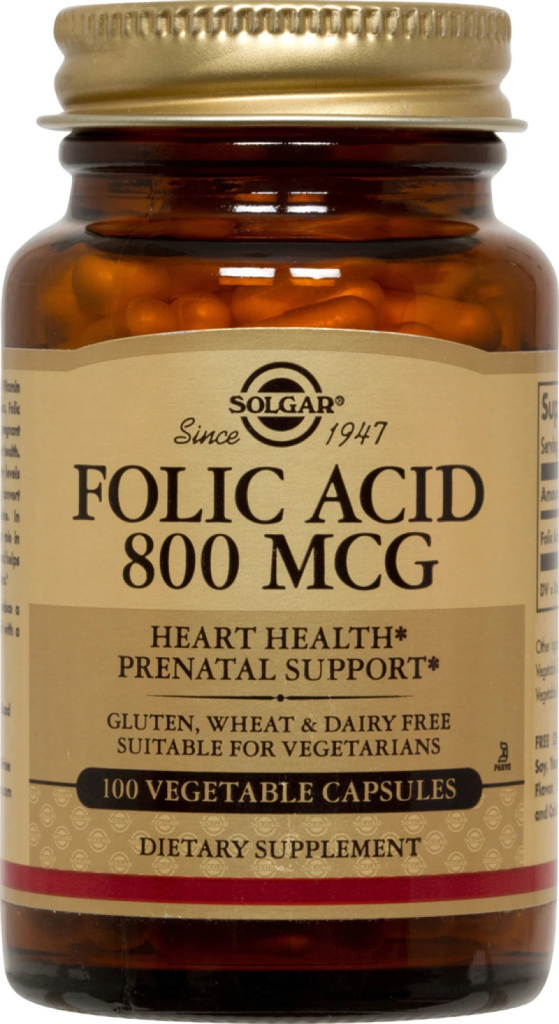 Solgar Folic Acid 800mcg 100 ταμπλέτες