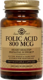 Solgar Folic Acid 800mcg 100 ταμπλέτες