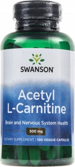 Swanson Acetyl L-Carnitine 500mg 100 φυτικές κάψουλες