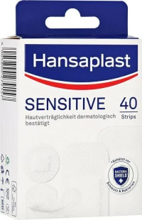 Hansaplast Sensitive Υποαλλεργικά Αυτοκόλλητα Επιθέματα σε Διάφορα Μεγέθη,40 Strips