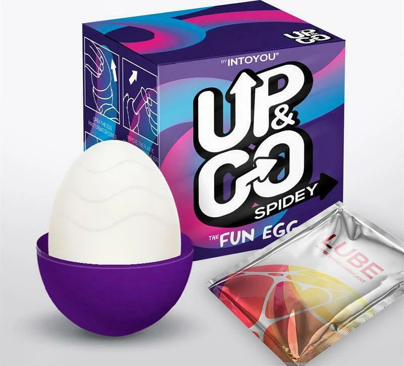 UP+&GO SPIDEY MASTURBATOR EGG ELASTIC SILICONE PURPLE
